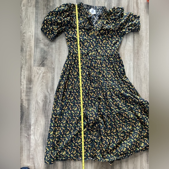 the shirt rochelle behrens navy dress with oranges Size Medium - Picture 5 of 5